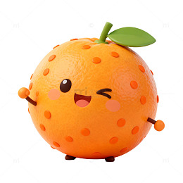 可爱卡通橙子拟人形象