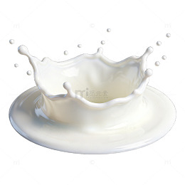 AI生成牛奶飞溅效果