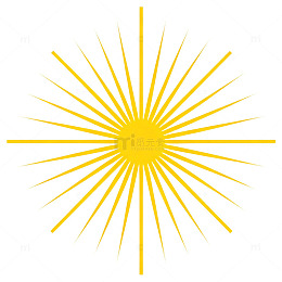 放射状太阳光芒图案设计元素