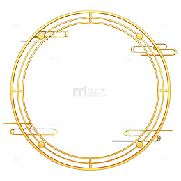 金色简约圆形装饰图案
