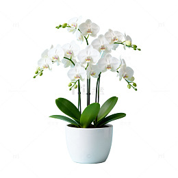 雅白蝶兰盆栽
