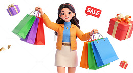 购物狂欢节促销广告设计素材