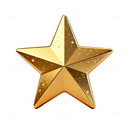金色星光闪耀装饰元素