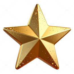金色星形装饰素材