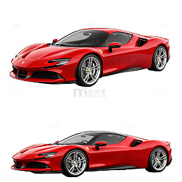 豪华红色跑车展示图