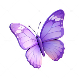 紫色梦幻蝴蝶插画