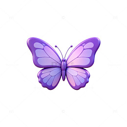 紫色蝴蝶图标插画