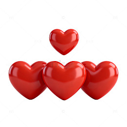 红色心形浪漫装饰图案