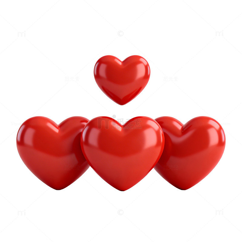 红色心形浪漫装饰图案