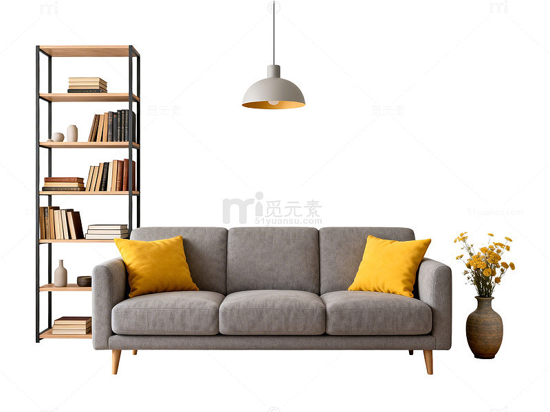 北欧简约客厅布置图