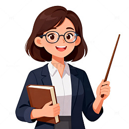 卡通教师教学插图