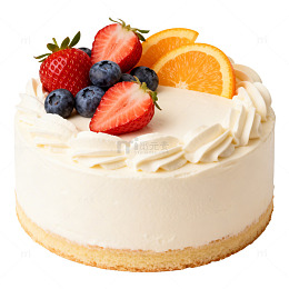 奶油水果蛋糕美食摄影图片