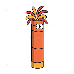 卡通风格鞭炮插图