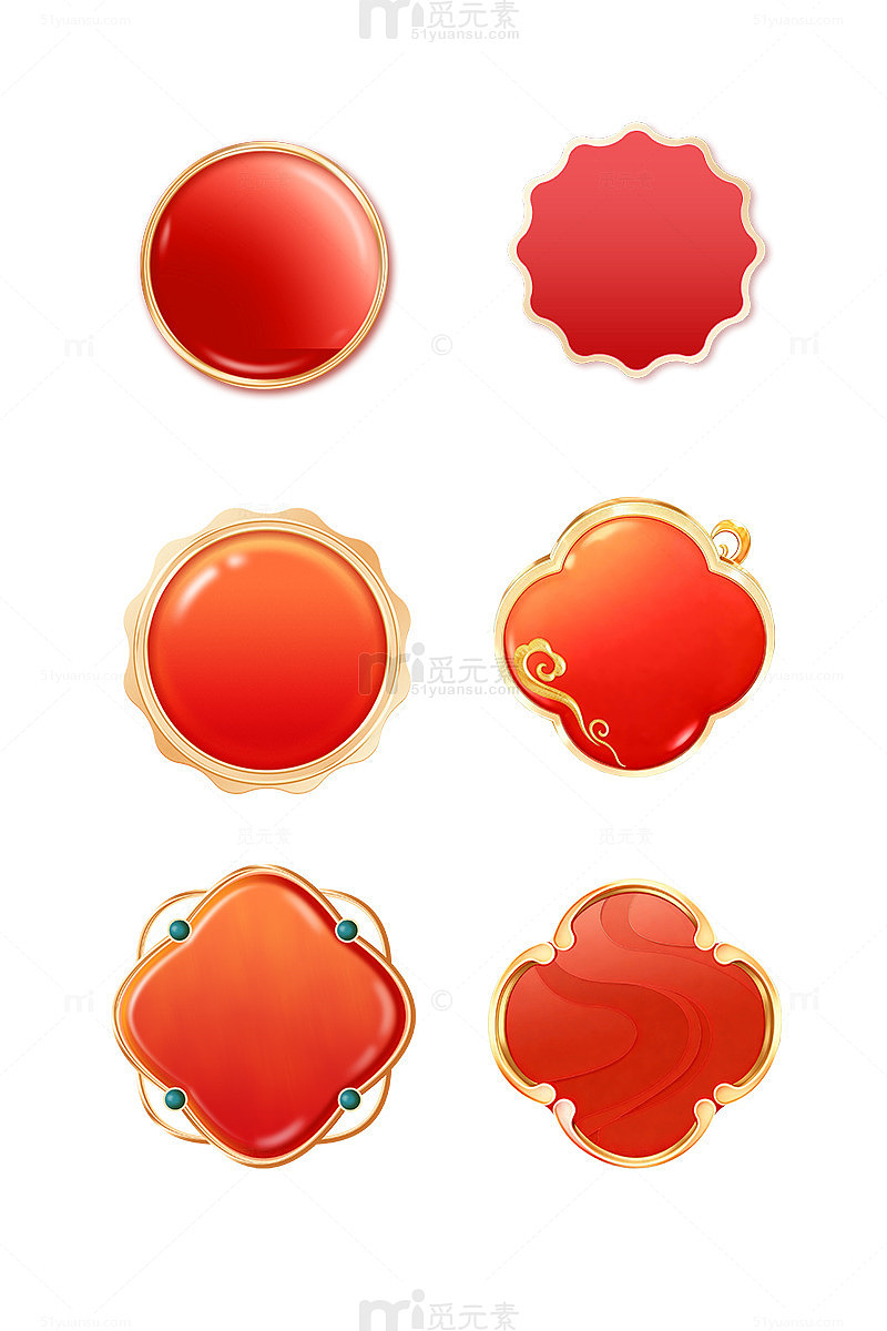 卡通风格徽章设计元素