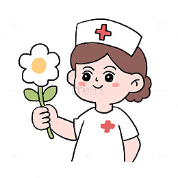 三八妇女节护士花朵免抠元素
