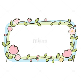 春季植物边框装饰元素