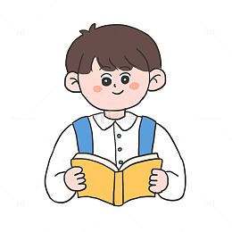 手绘卡通开学季读书免抠元素