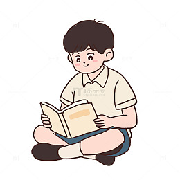 开学季学生学习看书元素