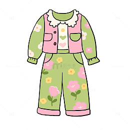 春季服装女装手绘卡通元素