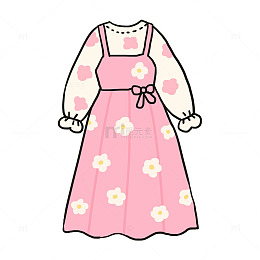 春季春装服装手绘卡通元素