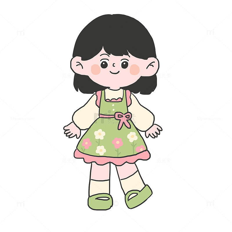 春季春装女装手绘卡通元素