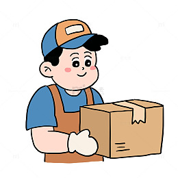快递员打包免抠元素
