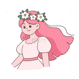 妇女节三八节花朵和女性免抠元素