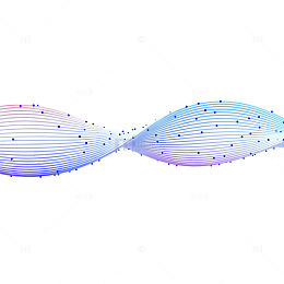 科技风数据流动波纹矢量背景