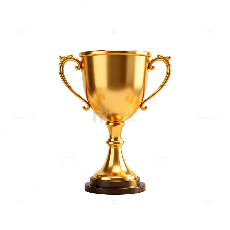 金色奖杯胜利象征