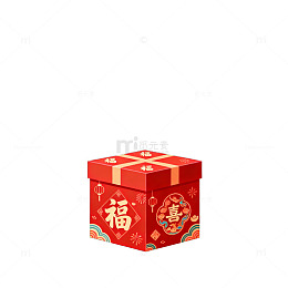 喜庆中国风礼物盒设计