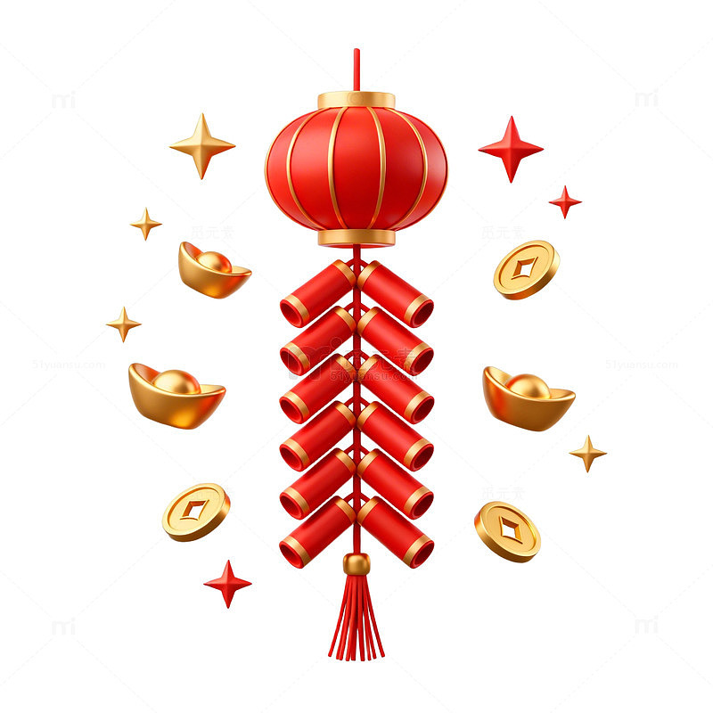 新春佳节喜庆元素插画