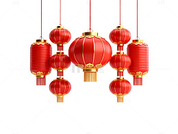 红色灯笼节日装饰设计素材