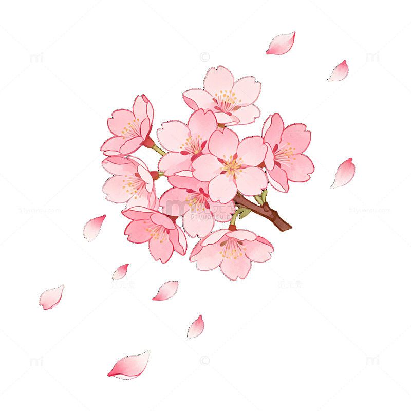 AI樱花绽放艺术图