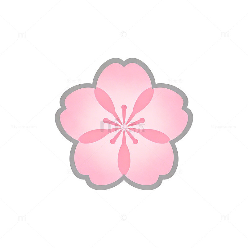 日式樱花图案设计素材