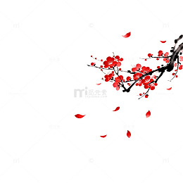 水墨梅花装饰画