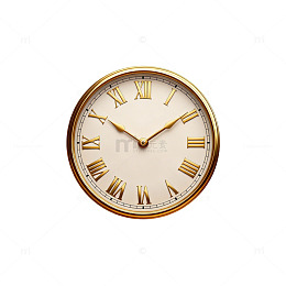 古典金色挂钟矢量图