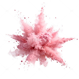 粉红粉末爆炸效果设计元素