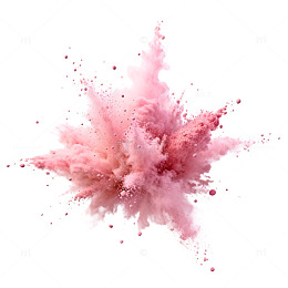 粉色粉末爆炸效果设计素材