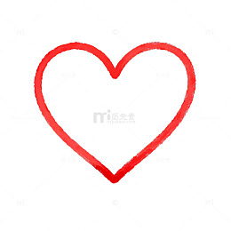 红心简笔画爱情表达素材