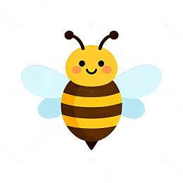 卡通蜜蜂插画设计素材