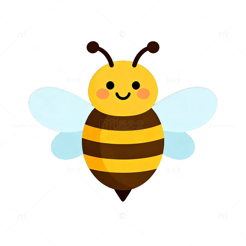 卡通蜜蜂插画设计素材
