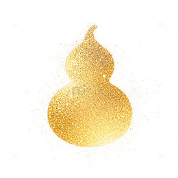 金色闪光葫芦艺术图案