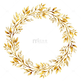 金色花环装饰图案