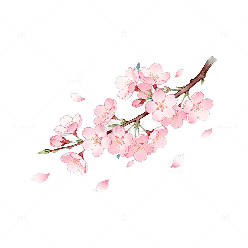 AI生成樱花插画