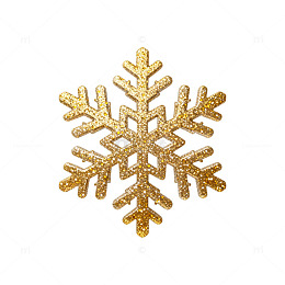 金色闪亮雪花装饰素材
