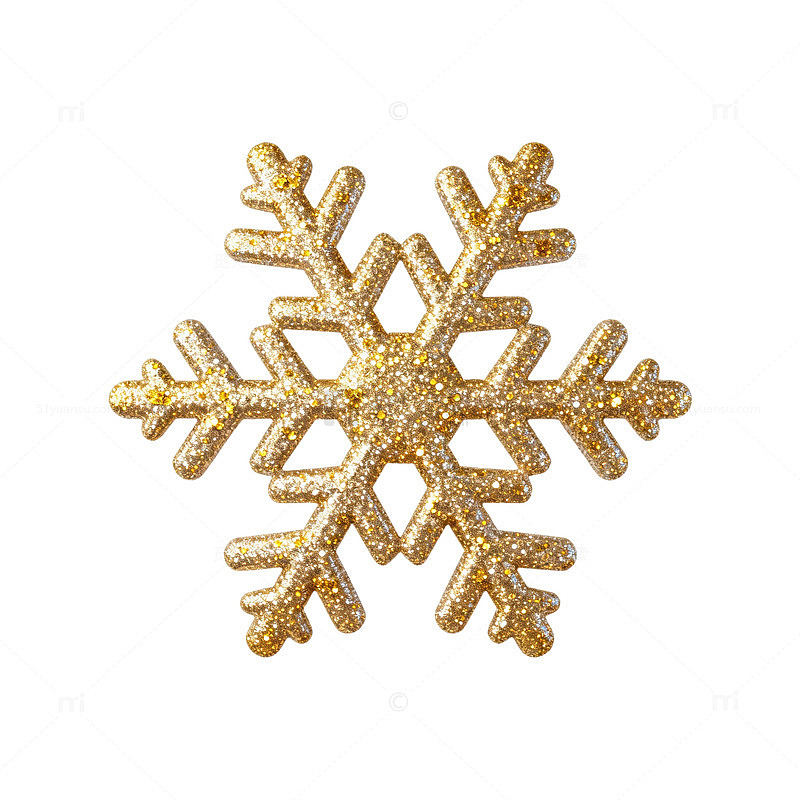 金色雪花装饰物品