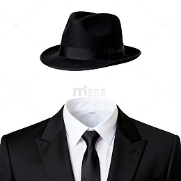正装礼帽商务男士服饰元素