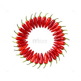 辣椒圆环创意摆盘设计素材