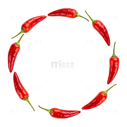 辣椒圆形排列图案设计素材