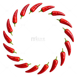 红辣椒圆环创意图案